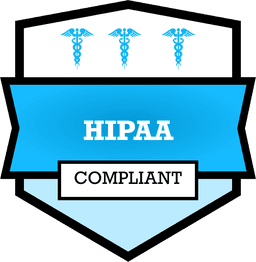 Badge labeled HIPAA Compliant