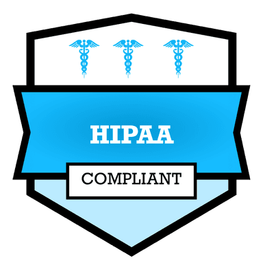 HIPAA Compliant Badge labeled HIPAA Compliant