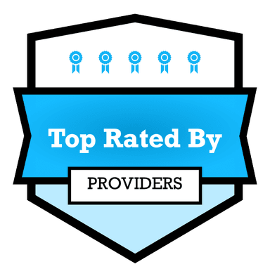 Top Rated by Providers badge Badge labeled ‘Top Rated By’ with five ribbon icons and ‘PROVIDERS’ text