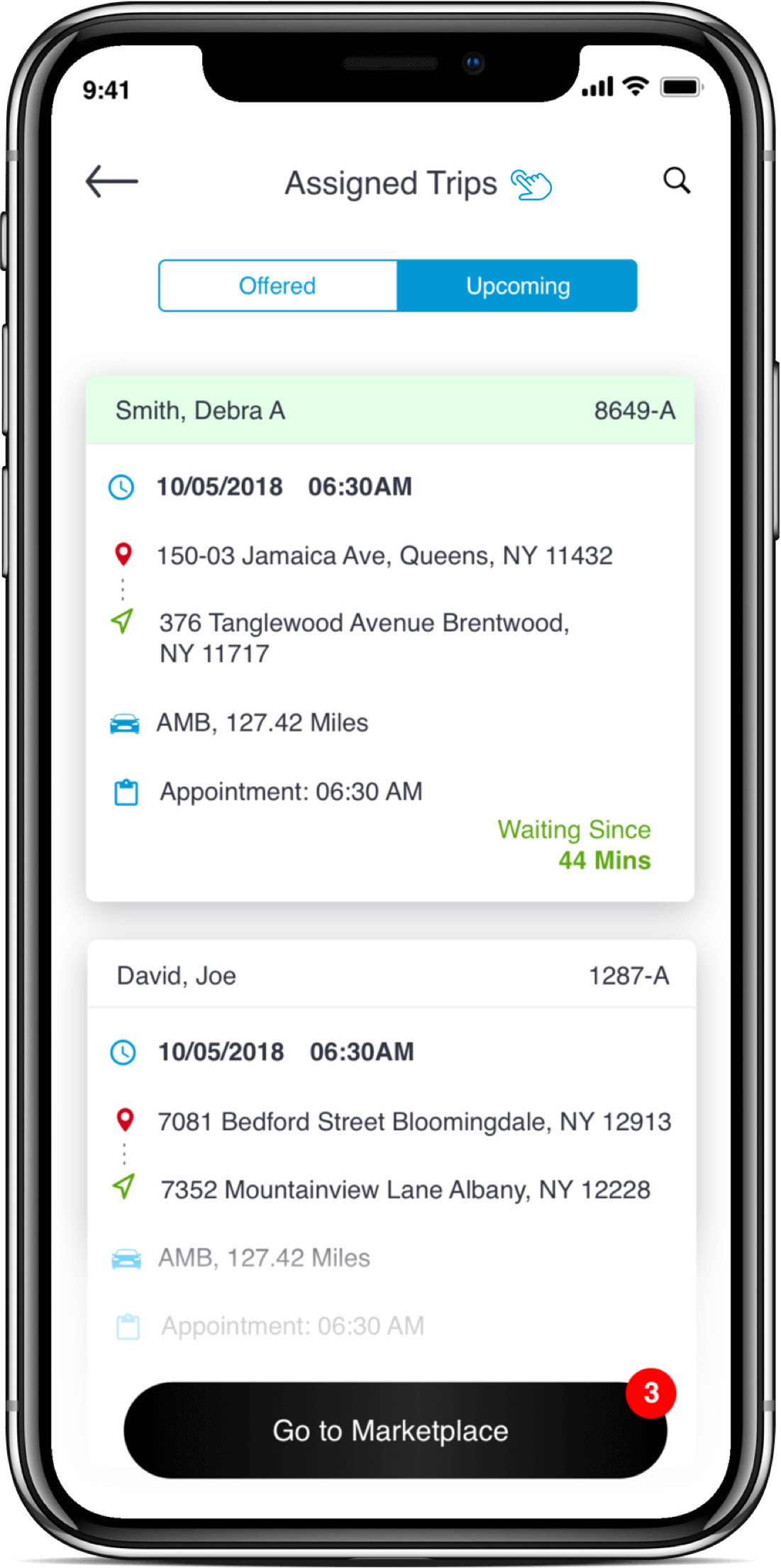NEMT Platform - Driver app assign trips
