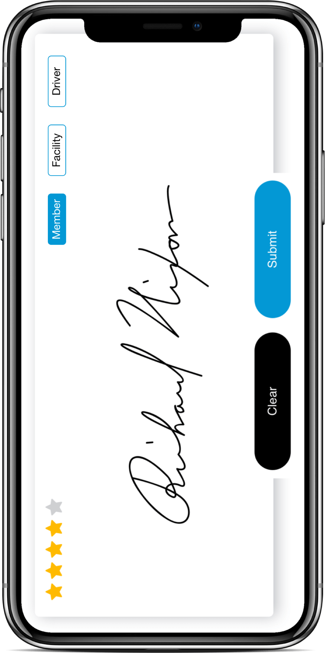 NEMT Platform - Driver app member signature